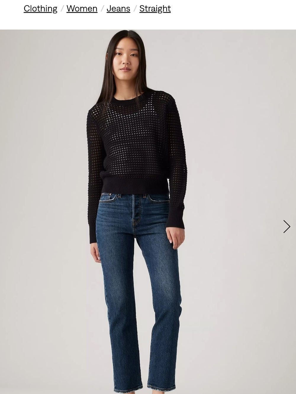 Levi's Wedgue Straight Ankle Jeans - Dark Blue